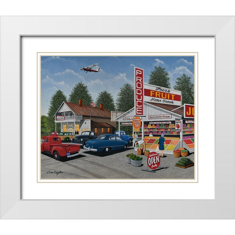 Fresh Produce White Modern Wood Framed Art Print with Double Matting by Engler, Don