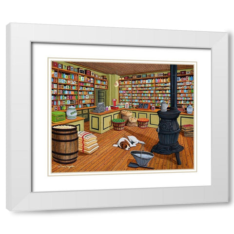 Anything You Need White Modern Wood Framed Art Print with Double Matting by Engler, Don