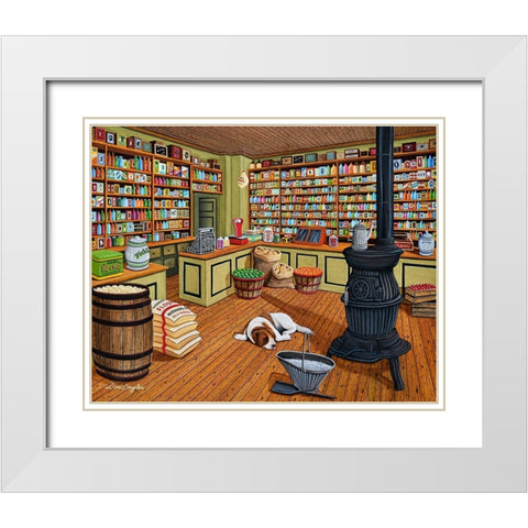 Anything You Need White Modern Wood Framed Art Print with Double Matting by Engler, Don