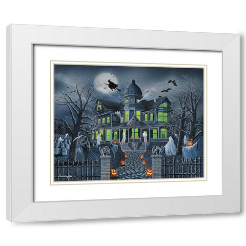 Ghostly Gathering White Modern Wood Framed Art Print with Double Matting by Engler, Don
