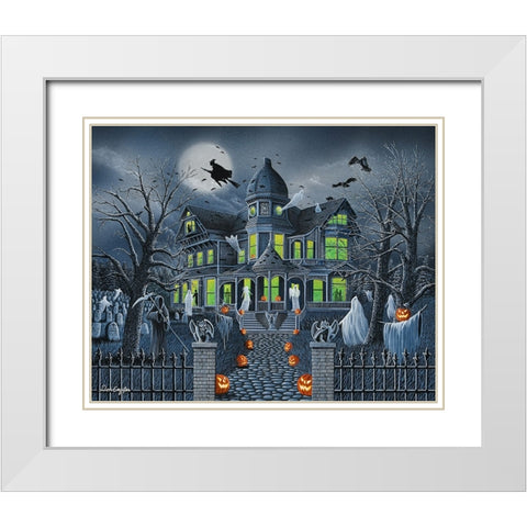 Ghostly Gathering White Modern Wood Framed Art Print with Double Matting by Engler, Don