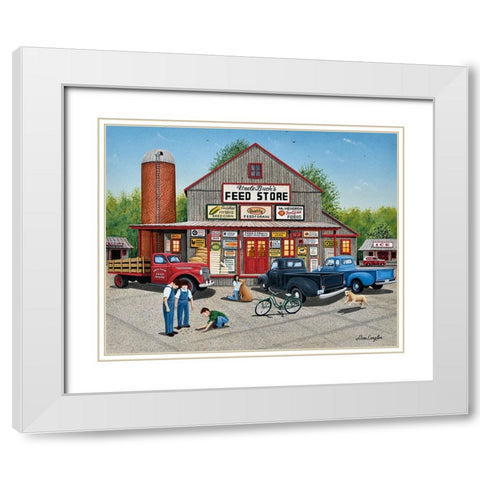 Uncle Bucks White Modern Wood Framed Art Print with Double Matting by Engler, Don