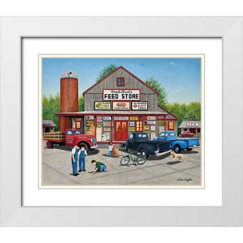 Uncle Bucks White Modern Wood Framed Art Print with Double Matting by Engler, Don