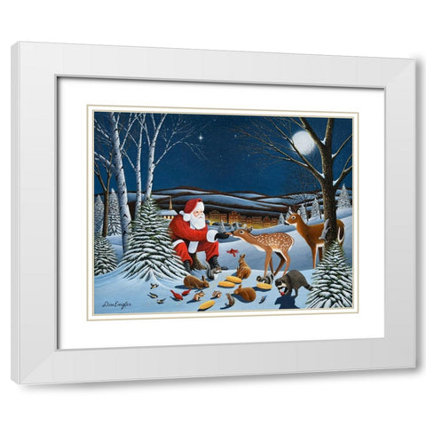 Peace on Earth White Modern Wood Framed Art Print with Double Matting by Engler, Don