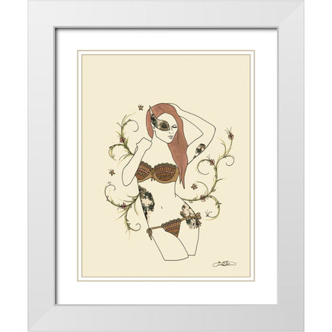 004ca White Modern Wood Framed Art Print with Double Matting by Steel, Emma