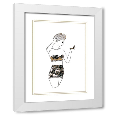 010a White Modern Wood Framed Art Print with Double Matting by Steel, Emma
