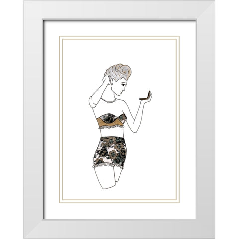 010a White Modern Wood Framed Art Print with Double Matting by Steel, Emma