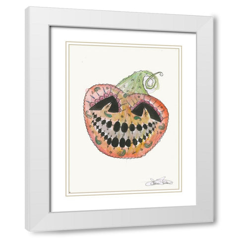 040a White Modern Wood Framed Art Print with Double Matting by Steel, Emma