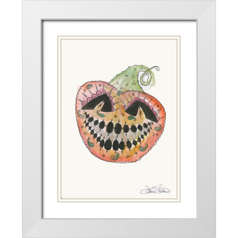 040a White Modern Wood Framed Art Print with Double Matting by Steel, Emma