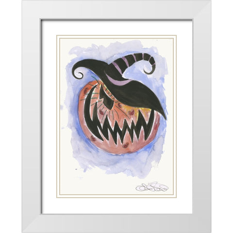 043a White Modern Wood Framed Art Print with Double Matting by Steel, Emma