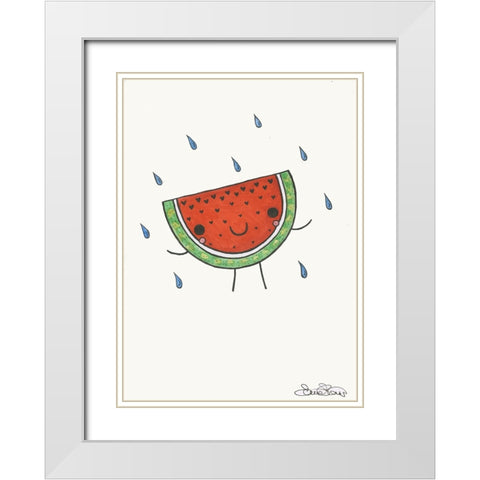 047a White Modern Wood Framed Art Print with Double Matting by Steel, Emma