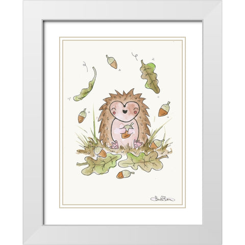 048a White Modern Wood Framed Art Print with Double Matting by Steel, Emma