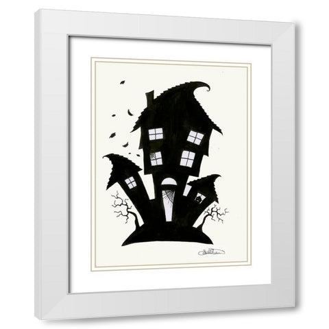 051a White Modern Wood Framed Art Print with Double Matting by Steel, Emma