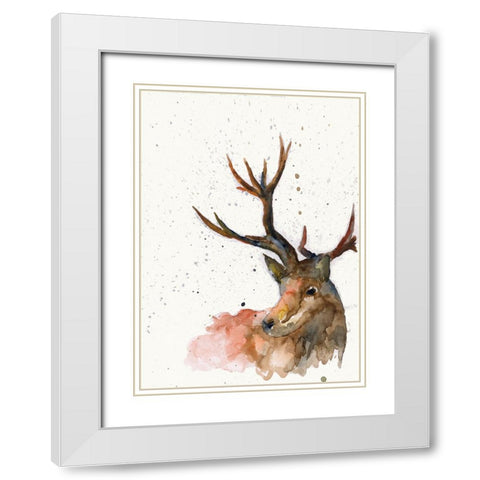 055b White Modern Wood Framed Art Print with Double Matting by Steel, Emma
