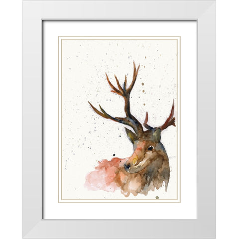 055b White Modern Wood Framed Art Print with Double Matting by Steel, Emma