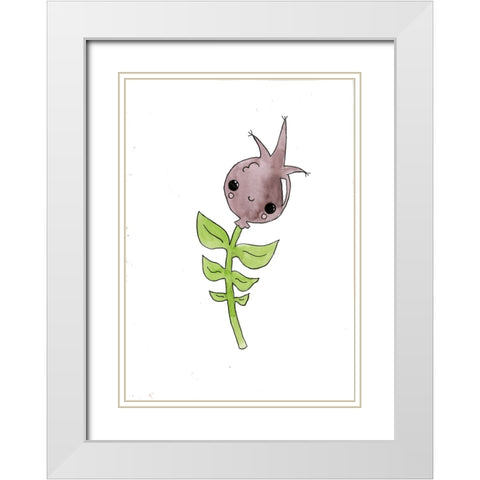 059a White Modern Wood Framed Art Print with Double Matting by Steel, Emma