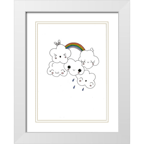 061a White Modern Wood Framed Art Print with Double Matting by Steel, Emma
