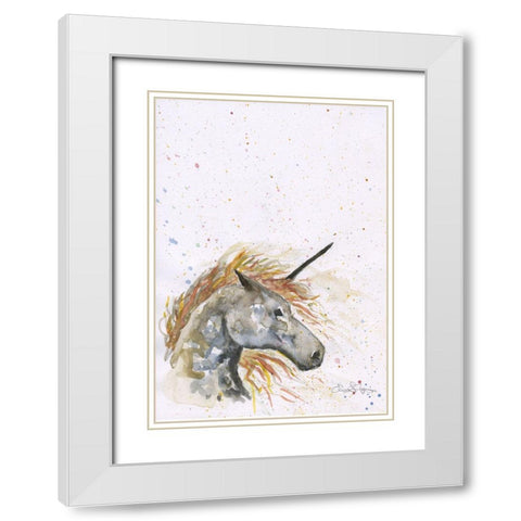 066a White Modern Wood Framed Art Print with Double Matting by Steel, Emma