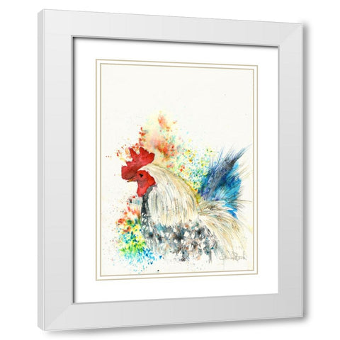 072a White Modern Wood Framed Art Print with Double Matting by Steel, Emma