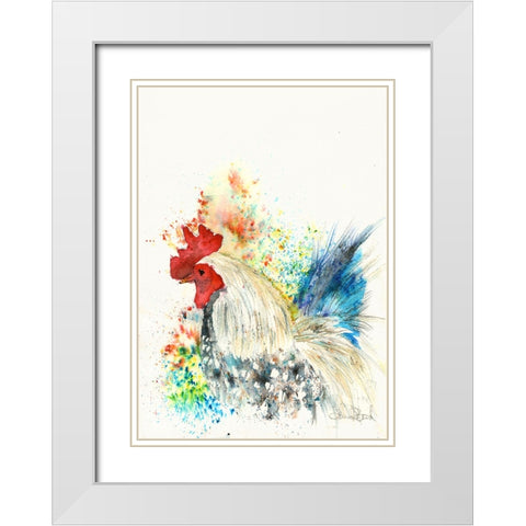 072a White Modern Wood Framed Art Print with Double Matting by Steel, Emma