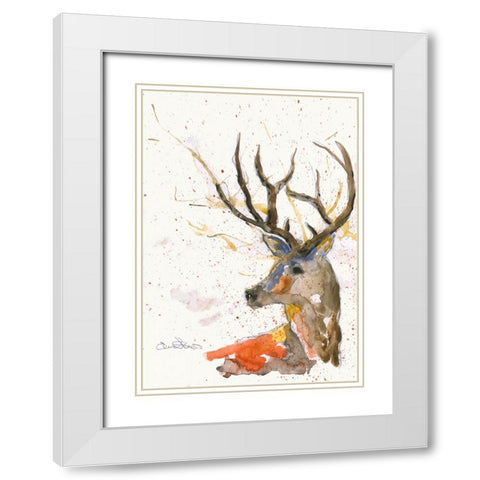 074a White Modern Wood Framed Art Print with Double Matting by Steel, Emma