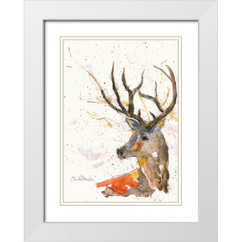 074a White Modern Wood Framed Art Print with Double Matting by Steel, Emma