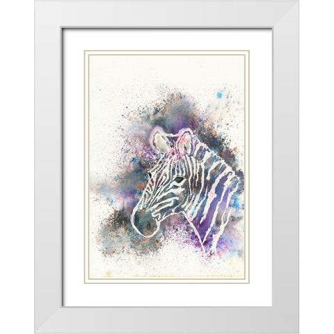075a White Modern Wood Framed Art Print with Double Matting by Steel, Emma