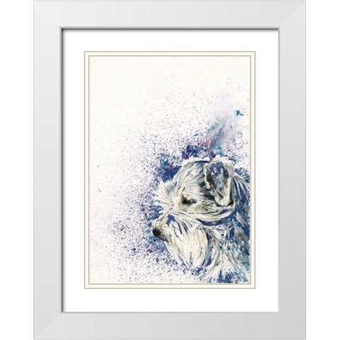 082a White Modern Wood Framed Art Print with Double Matting by Steel, Emma