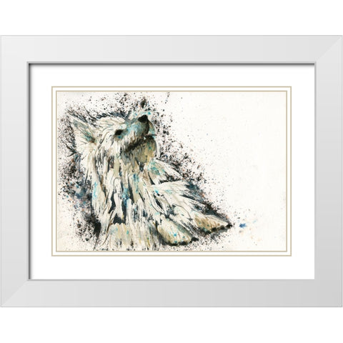 083a White Modern Wood Framed Art Print with Double Matting by Steel, Emma