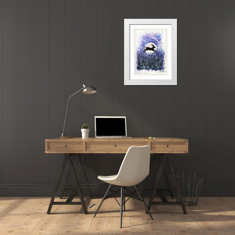 091a White Modern Wood Framed Art Print with Double Matting by Steel, Emma