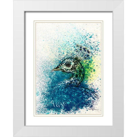 093a White Modern Wood Framed Art Print with Double Matting by Steel, Emma