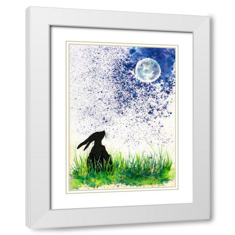 094a White Modern Wood Framed Art Print with Double Matting by Steel, Emma
