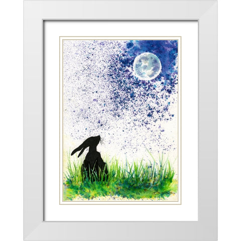 094a White Modern Wood Framed Art Print with Double Matting by Steel, Emma