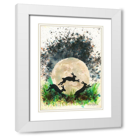 095a White Modern Wood Framed Art Print with Double Matting by Steel, Emma
