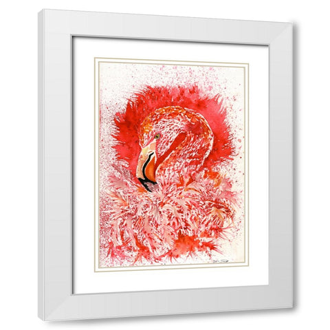 096a White Modern Wood Framed Art Print with Double Matting by Steel, Emma