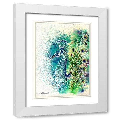 100a White Modern Wood Framed Art Print with Double Matting by Steel, Emma