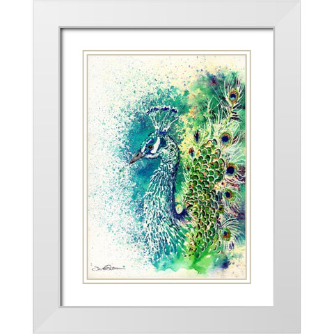 100a White Modern Wood Framed Art Print with Double Matting by Steel, Emma