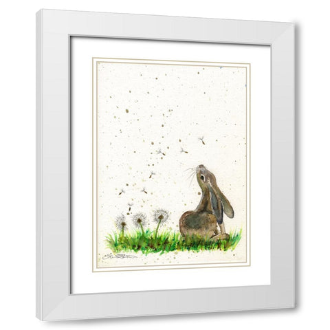 101a White Modern Wood Framed Art Print with Double Matting by Steel, Emma