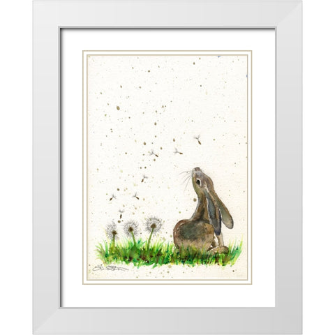 101a White Modern Wood Framed Art Print with Double Matting by Steel, Emma