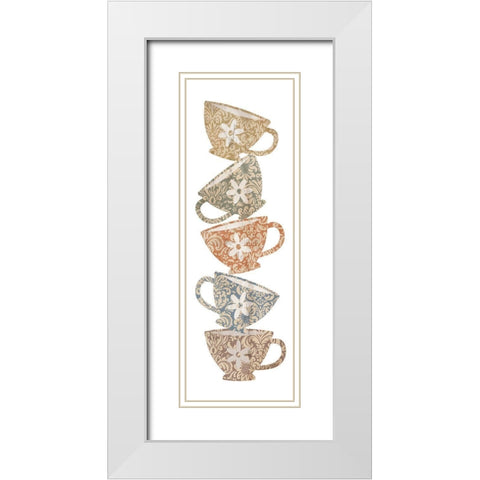 Coffee II White Modern Wood Framed Art Print with Double Matting by Clark, Erin
