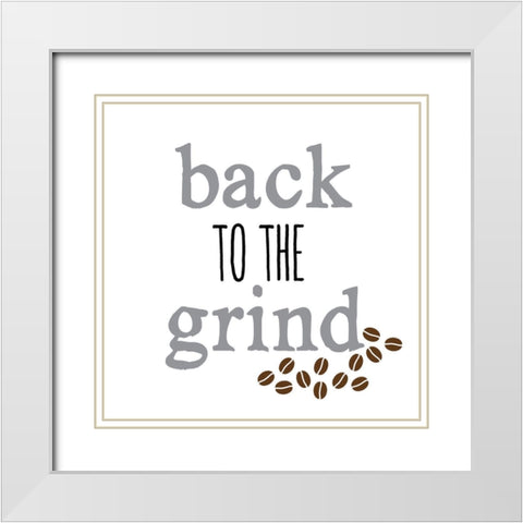 Grind White Modern Wood Framed Art Print with Double Matting by Clark, Erin