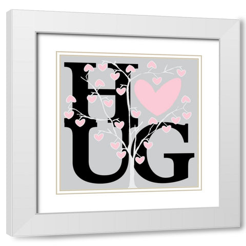Hug (Summer)  White Modern Wood Framed Art Print with Double Matting by Clark, Erin