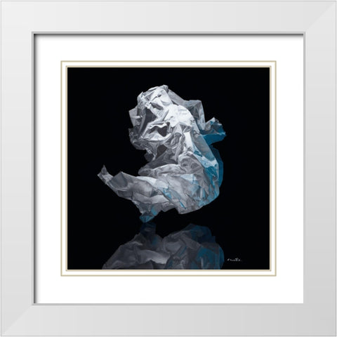Iceberg IV White Modern Wood Framed Art Print with Double Matting by Chartier, Francois