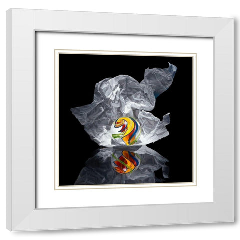 Iceberg V White Modern Wood Framed Art Print with Double Matting by Chartier, Francois