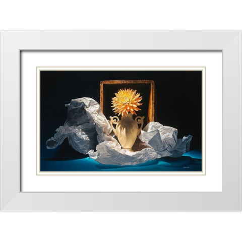 The Gift White Modern Wood Framed Art Print with Double Matting by Chartier, Francois