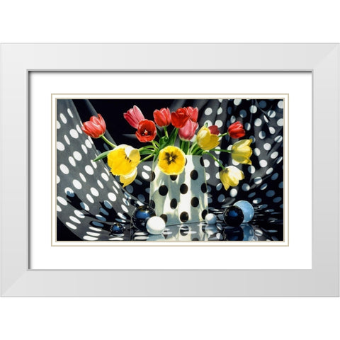 Black And White in Colour White Modern Wood Framed Art Print with Double Matting by Chartier, Francois