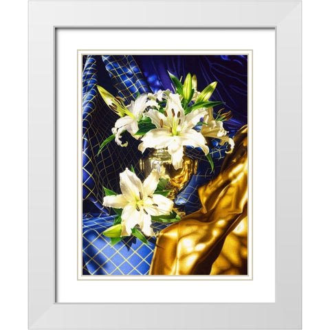 Rosegarden White Modern Wood Framed Art Print with Double Matting by Chartier, Francois