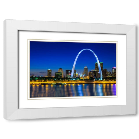 Gateway Horizontal White Modern Wood Framed Art Print with Double Matting by Galloimages Online