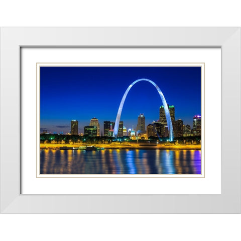 Gateway Horizontal White Modern Wood Framed Art Print with Double Matting by Galloimages Online