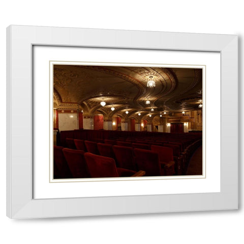Theater White Modern Wood Framed Art Print with Double Matting by Galloimages Online